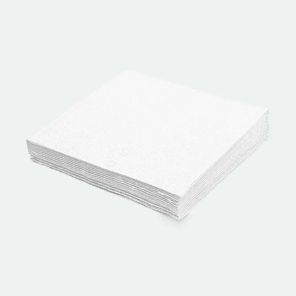 Tovaglioli a 2 veli personalizzati 25×25 cm, bianchi: Altra vista